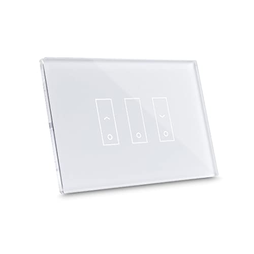 Interruttore di design iotty i3S PLUS, domotica wifi, gestione intelligente di tende e tapparelle, deviatore wifi compatibile con Google Home, Alexa e Siri con sensori di temperatura e luminosità