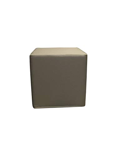 PanQube Pouf VERONA 45 Ottoman Hocker Footstool Seat for Children, Khaki, 45cm x 45cm x 45cm