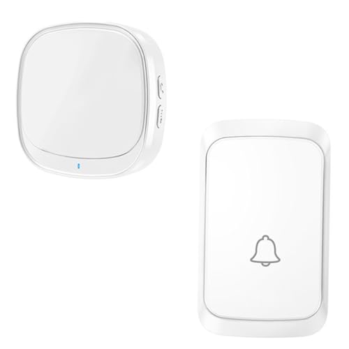 HOMSFOU 1Juego Timbre Inteligente Inalámbrico USB con Melodías Volumen Timbre de Casa Práctico para Interior y Exterior Color Blanco