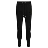 100 % coton LUKE Pantalon de jogging Keogh Lion 1977 pour homme en noir, Noir , L