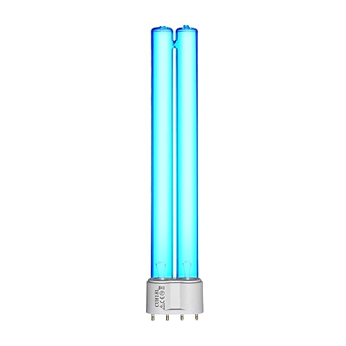 Image of coospider-repta 2 Pack 18 Watts UV Light Bulb Replacement UV Light for Pond Clarifier for Outdoor Ponds 4-Pin Base