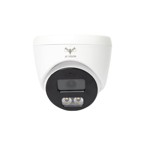 Image of JK Vision 2.4MP ColorVu CCTV Camera System for Home, Office, School (2 Bullet, 2 Dome, 500 GB Hard Disk, 4 Channel Power Supply, DVR, 90Mtr Cable, BNC /DC)
