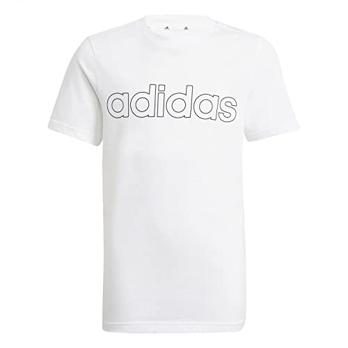 Adidas B Lin T, T-Shirt Bambino, White/Black, 4-5A...