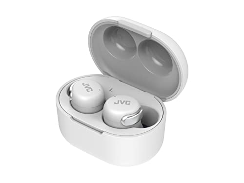 Ecouteurs Bluetooth sans Fill Compacts JVC, Réduction Active du Bruit, Petits, Léger, Design élégant, Etanche (IPX4), Autonomie 21H, HA-Z330T-W (Blanc)