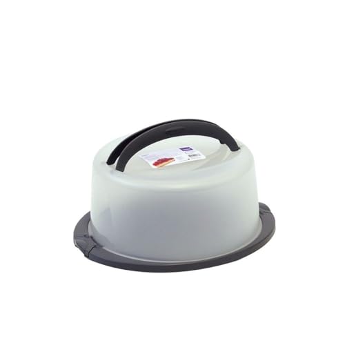 Kela 312170 - Recipiente para tartas, plástico, 38 x 33 x 17 cm, color gris oscuro