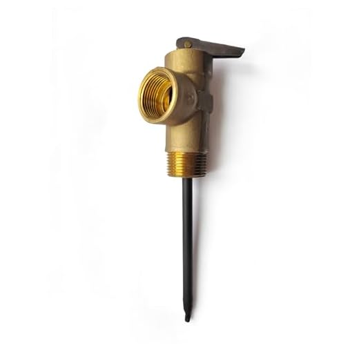 3/4" Temperature and Pressure Relief Valve with Extended Probe for Hot Water Heater, 150 PSI, Lead-Free Copper
