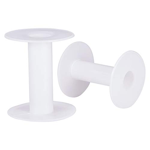 PH PandaHall 20pz Bobine di Plastica Vuote Bobina Vuota per Corda, Bobine di Plastica per Filo Bobine per Cavi Artigianali Corda per Cavi Rotolo di Catena, 68x76mm