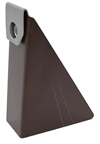 (10 Pack) Brown Aluminum Steep Gutter Wedges for 5 Inch K-Style Gutters- Use to Level Your Gutters When Fascia is at an Angle for 6/12 Through 10/12 Roof Pitch.