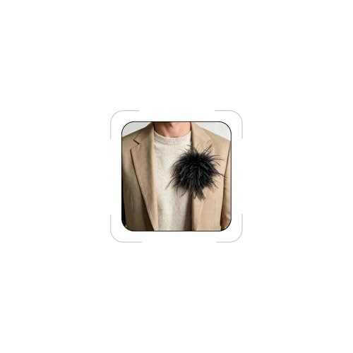 Image of CSIYANJRY99 Dainty Feather & Rose Flower Large Brooch Lapel Pins Delicate Elegant Handmade Flower Brooches Pin Classic for Wedding Party Dance Banquet for Women Dress Suit Ceremony Clothes Accessories Jewelry Valentine's Day Gifts