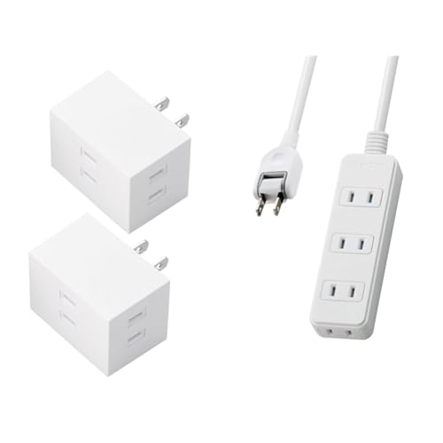 Amazon.co.jp: 【延長コード/4個口/2mセット】 エレコム 電源タップ
