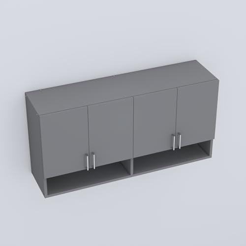 Image of SPECIALITY PANELS 4 Door Modular Wall Mounted Kitchen Cabinet with Organizer Shelf Space Saving Storage Unit Durable Engineered Wood Cupboard for Kitchen Living Room Utility Organizer Furniture