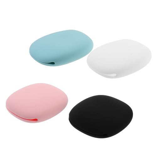 VILLCASE 4pcs Silicone Earphone Storage Bags Lightweight Data Cable Organizer for Travel Home Office Durable Protection for Earphones Accessories