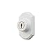 Ideal Security Inc. SK703W DX Keyed Deadbolt For Storm and Screen Doors Easy to Install White