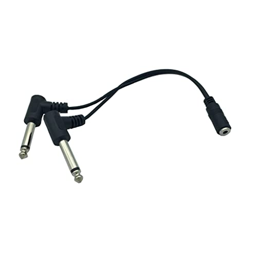 Cable adaptador 3.5mm estéreo a 2x6.35mm mono 20cm miniatura 3