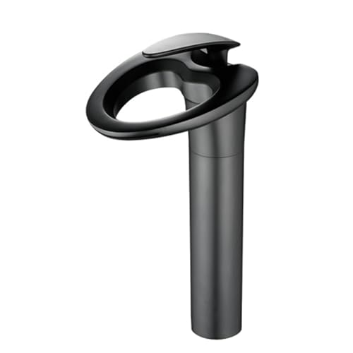 Grifo de cascada de baño LWX en blanco y oro con acabado premium alto