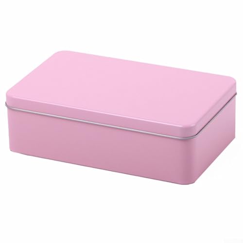 2 Cajas de Regalo para Caramelos, Cajas de Almacenamiento de Galletas y café, Cajas de Lata para Pasteles, Cajas de Caramelos, Organizador de hojalata de Metal (Rosa)