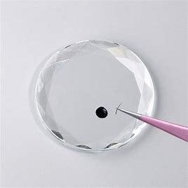 1 3/4" Round Crystal Adhesive Glue Stone | Thick Crystal Glass Glue Pad | Keeps Glue from Drying & Cool | Glue Palette | Replace Jade Stone | Eyelash Extension Glue Holder by XPRESSION Lashes®