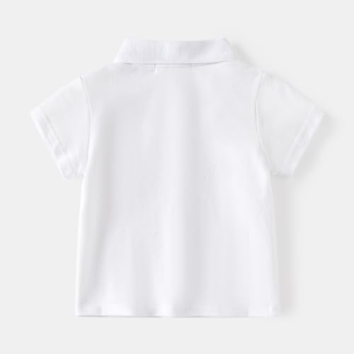 Yueary Camiseta infantil Toddle de manga curta para meninos com bolso lapela e botão Color Block Cam