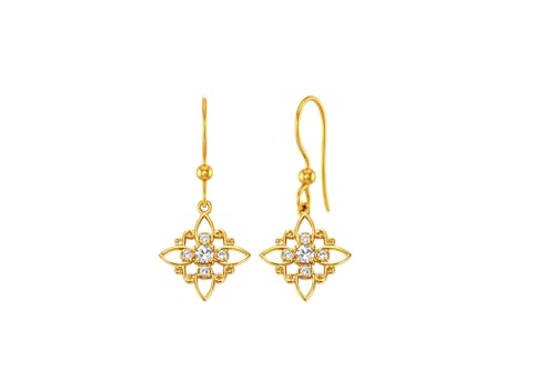 Boucles d'oreilles nœud de sorcière or 3 microns hypoallergéniques pour peau sensible