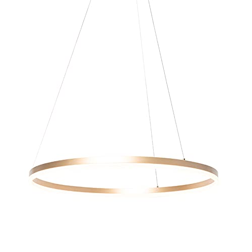 Lustre LED dimmable laiton design contemporain grand format