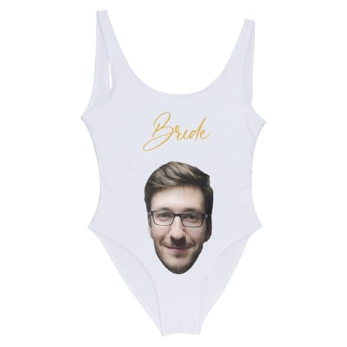 Traje de baño personalizado para mujer: traje de baño personalizado con cara de foto de una pieza traje de baño divertido traje de baño para novia mujer trajes de baño personalizados fiesta en la