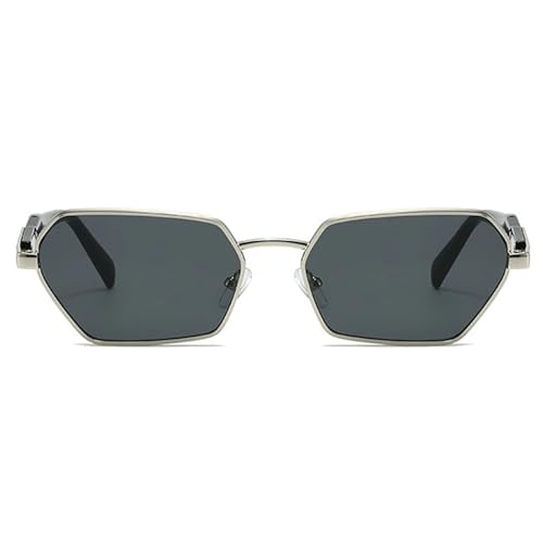 willochra Classic Fashion Square Polygon Sunglasses Women Retro Trending Punk Men Metal Rectangle Shades UV400