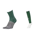 [ミズノ] サッカーウェア ゼログライド ショートソックス 5本指 グリップ P2MX2510 S.グリーン 25.0-27.0 cm + カーフソックス ストッキング P2MXB070 S.グリーン Free Size