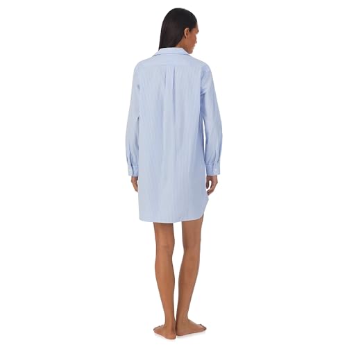 Lauren Ralph Lauren Women's Long Sleeve Roll Tab His Shirt Sleepshirt2