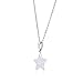 BERRICLE Sterling Silver Star Fashion Pendant Necklace for Women, Rhodium Plated 18 inch