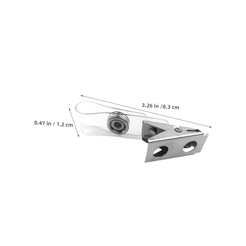 Clips badge métal double trou et attaches PVC durables - 7