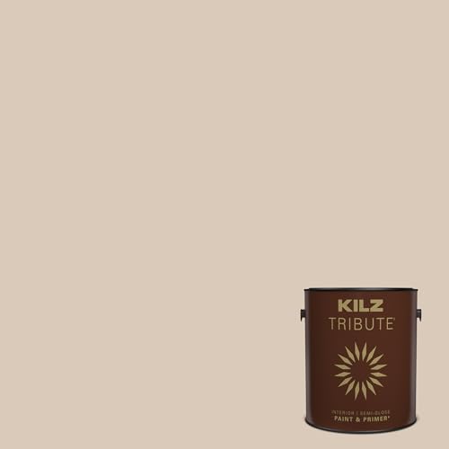 KILZ TRIBUTE Interior Paint & Primer, Semi-Gloss Papyrus