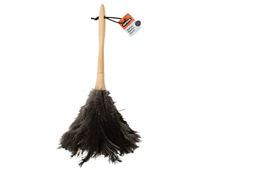 Image of Superio Ostrich Feather Duster Fluffy Dust Remover, with Wooden Handle Reusable for Cleaning Homes, Ceilings, and Furniture (3 Pack) (1 Pack)