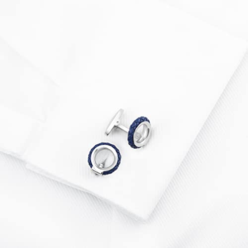 Dannyshi Cufflinks For Mens Shirt Classic Business Wedding Cuff Links Personalized Gift (Blue) #TOP4
