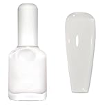 Clear Nail Polish - Jelly Nail Nail Varnish - Milky White nail polish - Sheer Nail Polish 60 Seconds Quick Dry - Transparent nail Varnish Natural Breathable No Chip Long Lasting for Women Girls