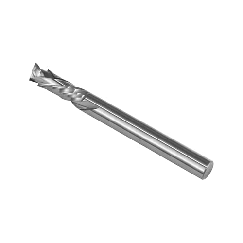 Image of Square End Mill JESTUOUS Carbide 2 Spiral Flute Drill Bits 3 /8 inch Shank Dia.1-1 /4 inch Cut Length for Wood,1 Piece