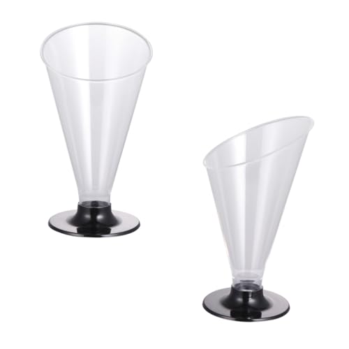 KICHOUSE 160ml Small Dessert Table Cups Lids Ice Cream Pudding Jelly Mousse for Home Engagement Party