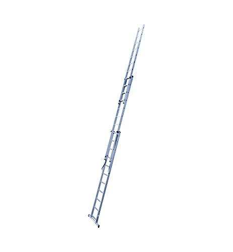 Echelle Transformable 3 Plans 3x11 échelons 7m/7,8m en Aluminium Hailo HobbyStep