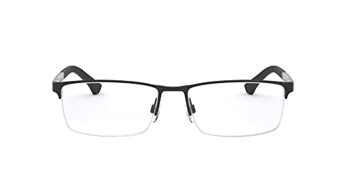 Armani EA1041 - Marcos de anteojos 3094-53 - Goma negra EA1041-3094-53, Negro caucho
