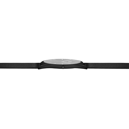 Image of Franklord Ultra-Slim Men's 5 mm Swiss Movement Dress Watch - 40 mm Case, Sapphire Crystal, 316L Stainless Steel with Leather Strap