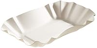 Papstar Schalen / Schüsseln pure, weiß, (250 Stück), eckig, 9 x 14 x 3 cm, TÜV-zertifiziert, aus 100% Frischfaserkarton, kompostierbar, lebensmittelecht, #11303