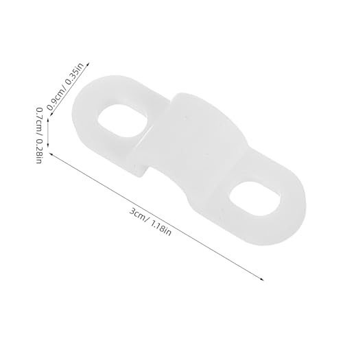 Kisangel 100PCS Clips para Organizador de Cables, 1.2x0.4x0.3in Sujetador de Cable para Escritorio, TV, USB, Gestión de Cables de Alimentación en Casa, Auto, Oficina Bajo Escritorio Blanco miniatura 2