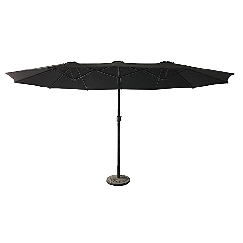 Happy Garden parasol de jardin double 2,7x4,6m LINAI noir en