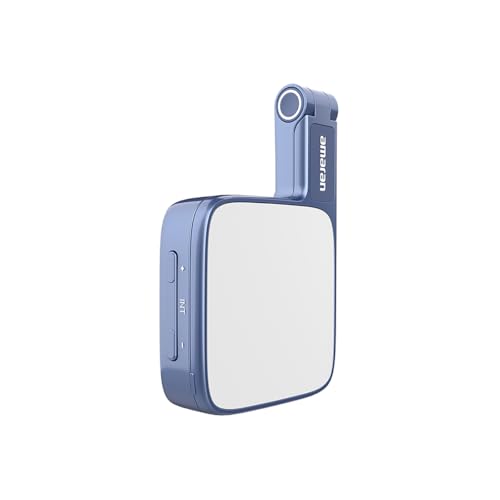 Image of Amaran Go Magnetic Selfie Phone Light, Compatible with MagSafe & Qi2 Magnets, Dual LED Light Source with Adjustable Mirror Light & CCT (2700K-6500K), for Selfies, Makeup, & Content Creation (Blue)