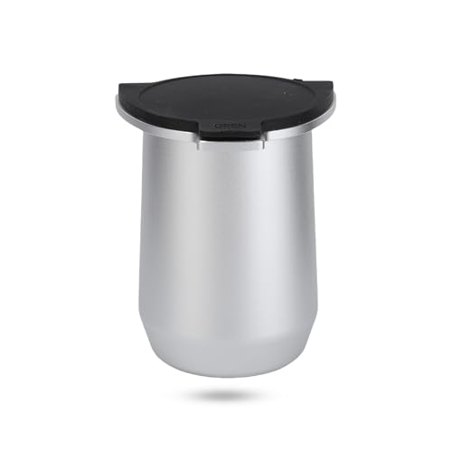 Porte-filtre à café Tasse doseuse en alliage d'aluminium Tasse doseuse à café avec couvercle anti-poussière en silicone Tasse doseuse à café expresso pour machine à café 8 Series(Argent)
