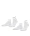 Produktbild FALKE Herren Sneakersocken Happy Double Pack M Sn Baumwolle kurz einfarbig 2 Paar, Weiß White 2000, 39-42