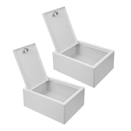 Kisangel Buzón De Pared Exterior con Cerradura 2 Unidades con Llave para Montar En Casa con Plástico Abs Blanco