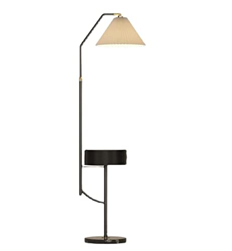 Lámpara de pie orientable con luz de lectura y base de mármol