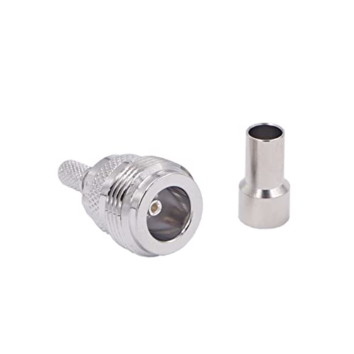 HAOSHUN Jiaochun Store N Tipo Femenino Crimp Crimp Fit for RG58 RG142 LMR195 RG400 RG223 Conector Recto del Cable Cover