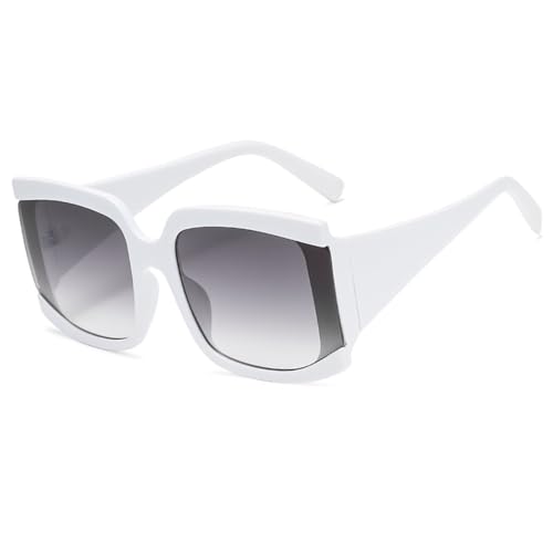 Lunettes de soleil dégradé vintage au design carré surdimensionné