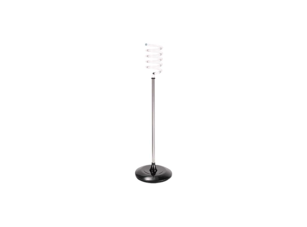 Hair Dryer Stand Free Standing Spiral Hair Dryer Holder Acrylic + Stainless Steel Beauty Salon Barbershop Countertop Blow Dryer (white)